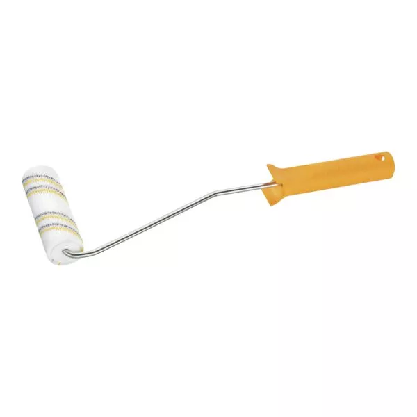 Lackier-Roller Gelbgraufaden 12cm 3K Griff lang abgewinkelt