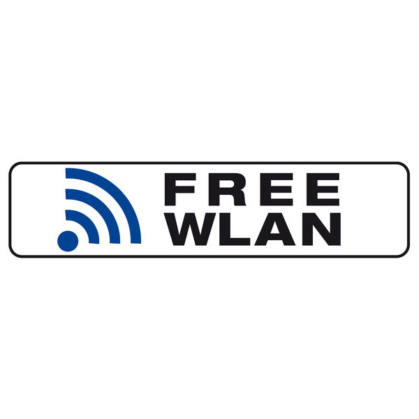 Schild FREE WLAN 48x200mm