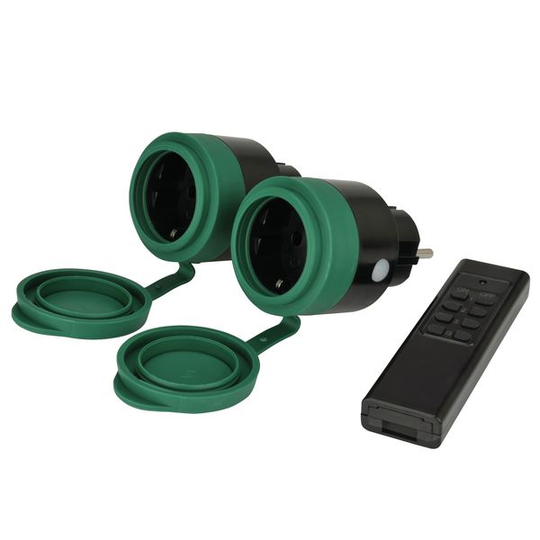 Funkfernschalter mini rund schwarz IP44