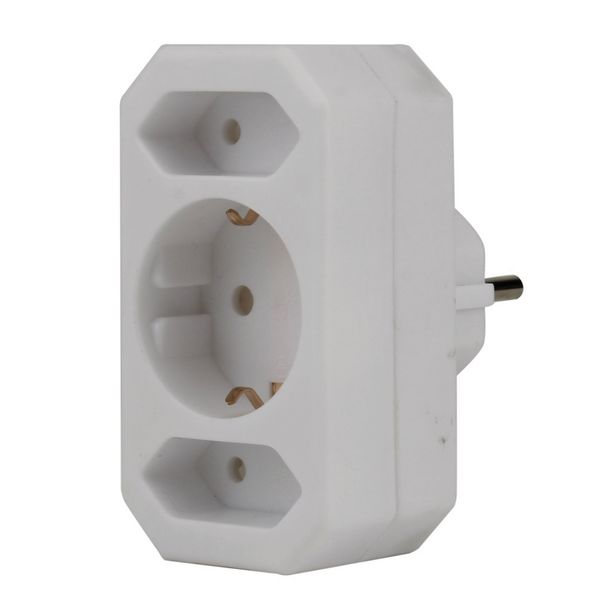 Eurosteckdose weiß 1xSchuko 2xEuro Schuko