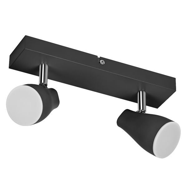 Deckenleuchte Spot Pear 2x4,3W 26cm schw LED 2xGU10 2700K 420lm IP20