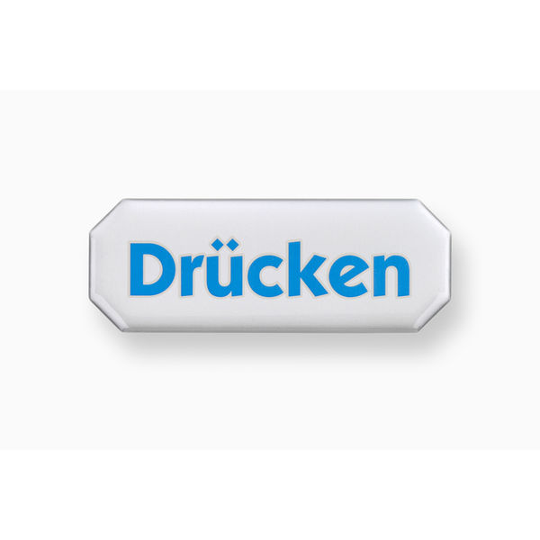 Hinweisschild Druecken 3D