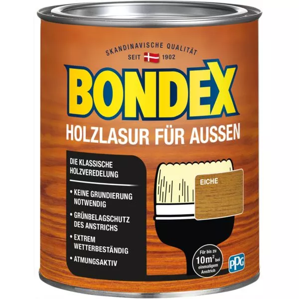 Bondex Holzlasur Außen Eiche hell 0,75L