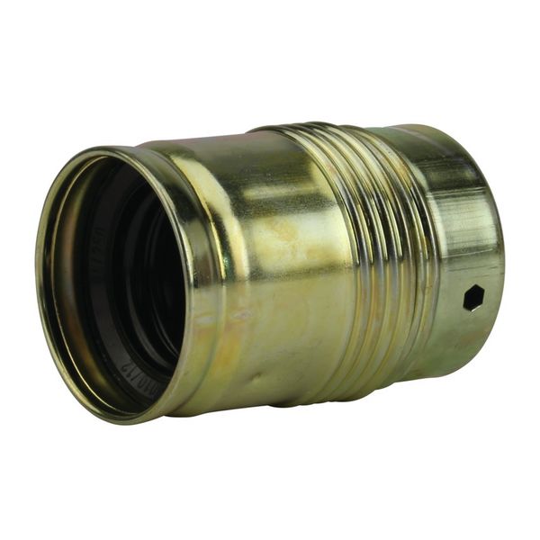 Lampen-Fassung messing E27 Glattmantel