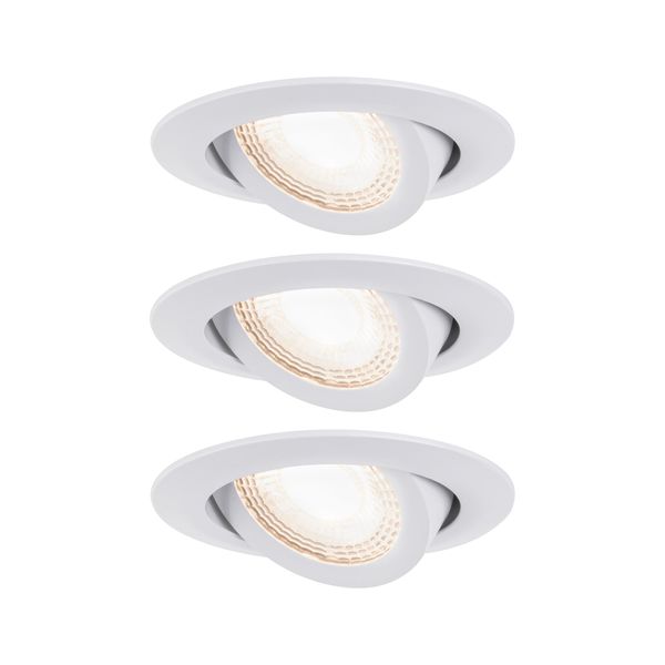 Einbauleuchte Set 3-stepdim schwenkbar LED 3x6W 3000K 230V weiß matt/Kst