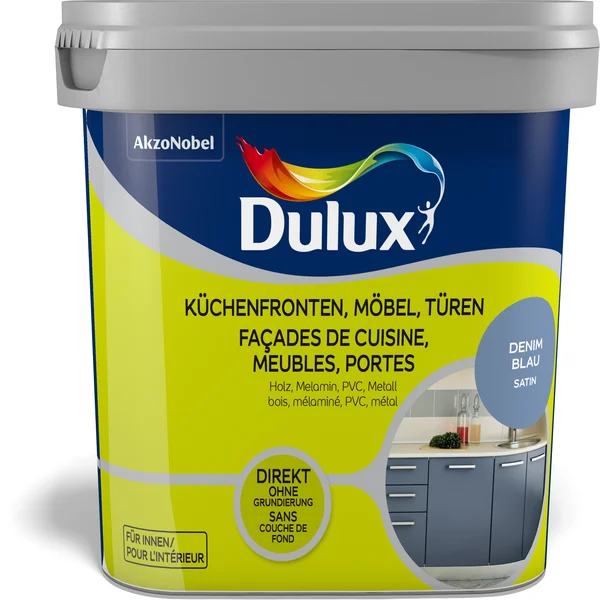 Dulux Küchenmöbel- und Türenfarbe Satin Denim Blau 750 ml