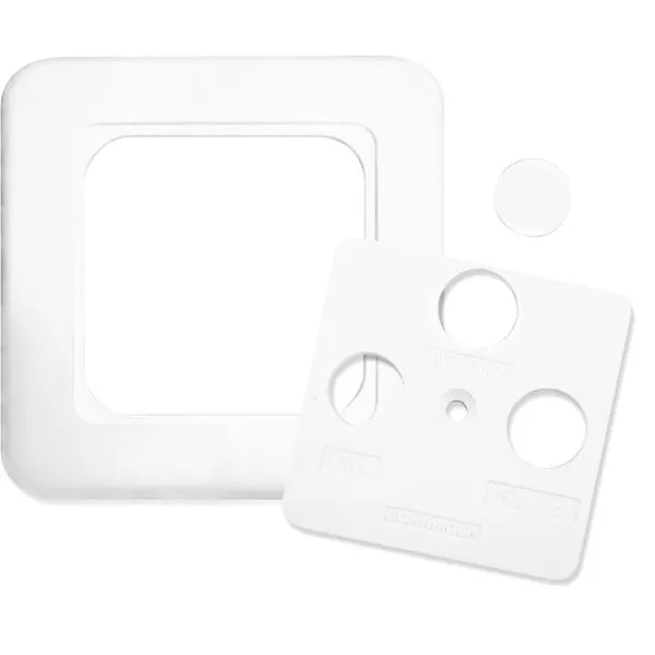 Abdeckrahmen u.-einsatz weiß