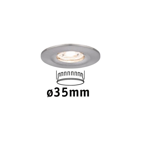 Einbauleuchte Nova mini Coin rd starr IP44 LED 4W 310lm Eisen geb/alu