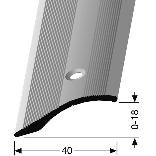 Ausgleichsprofil PF 247 edelstahl 270 cm Universal gebohrt Aluminium eloxiert