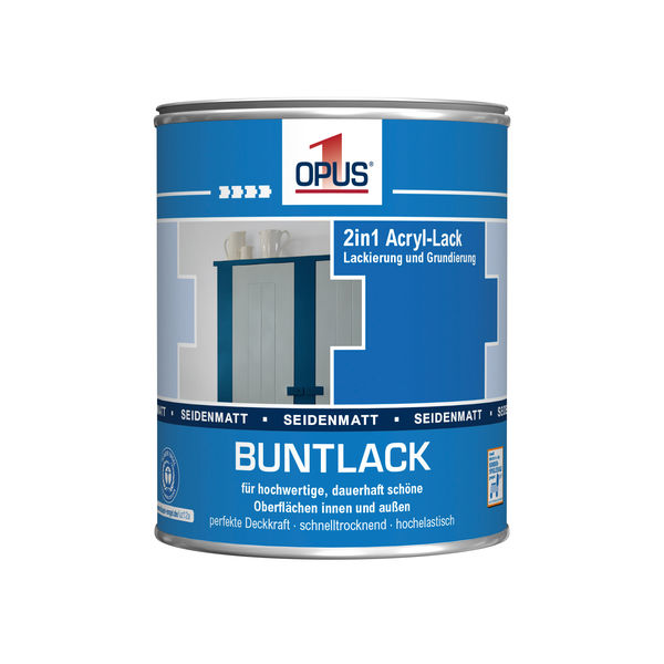 OPUS1 Buntlack wv sm enzianblau 0,75L wasserverdünnbar
