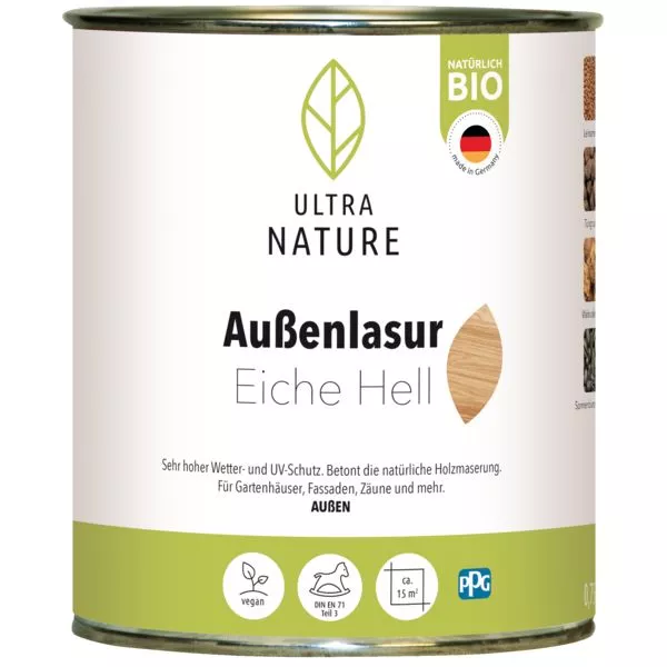 Ultra Nature Außen Lasur Eiche 0,75L Eiche hell