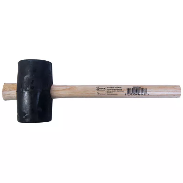 Gummihammer mit Holzstiel 75 mm