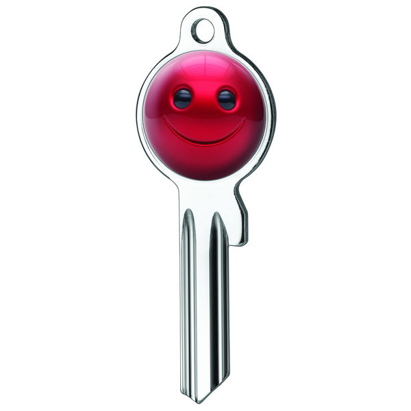 Schlüsselrohling Lächelndes Gesicht rot Fun Key :-)