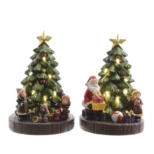 LED Weihnachtsb. 2fs wweiß 10x8.5x15.5cm innen, Batterie