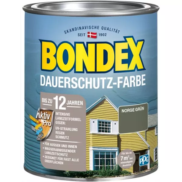 Bondex Dauerschutz Farbe Norgegrün 0,75L norgegrün