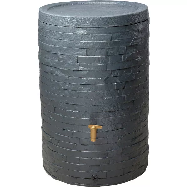 Regenspeicher ARONDO graphite grey 400l Deckel kindersicher, verrriegelbar