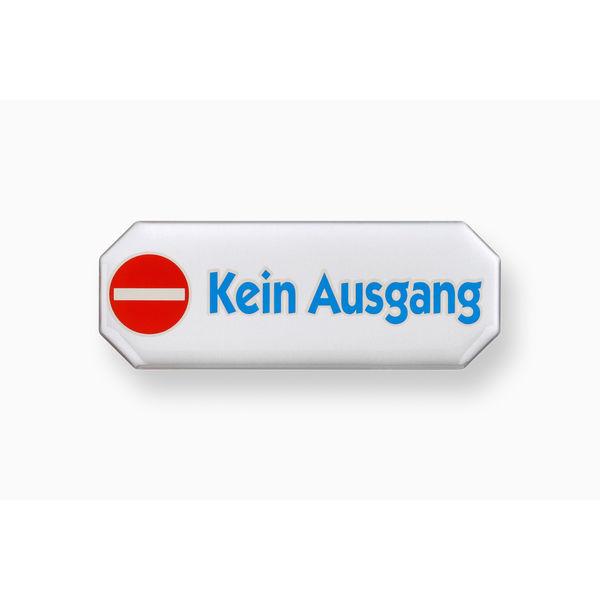 Hinweisschild Kein Ausgang 3D