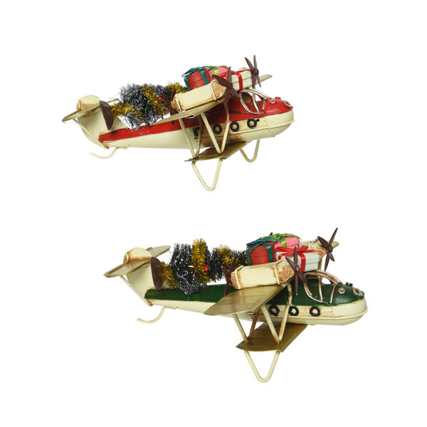 Flugzeug 2fbs. L17-W16-H7.5cm Eisen