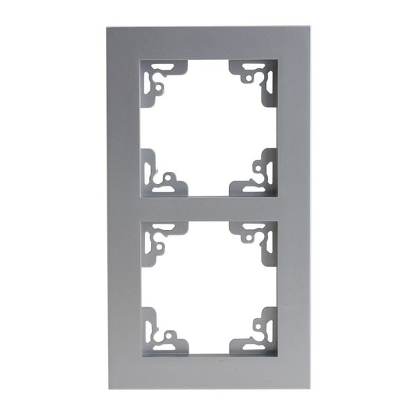 Abdeckrahmen 2f Melbourne S703 silber