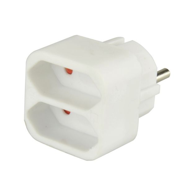 Euro-Adapter weiß 2-fach