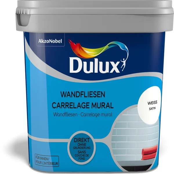 Dulux Wandfliesenfarbe Weiß Satin 750 ml