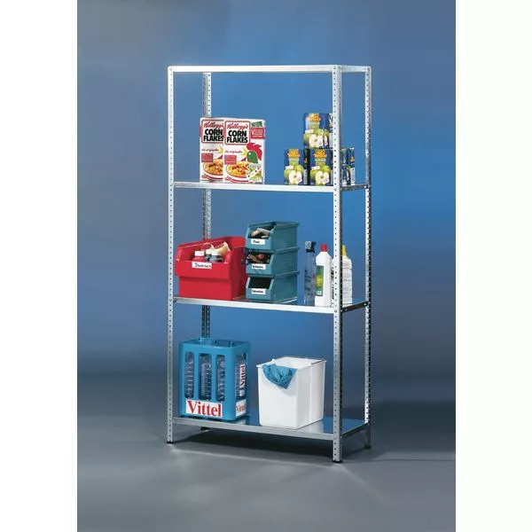 Schraub-Grundregal verz. 180x90x35 cm mit 4 Böden