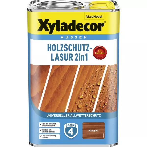 Holzschutzlasur 2in1 mahagoni 4L Xyladecor lh
