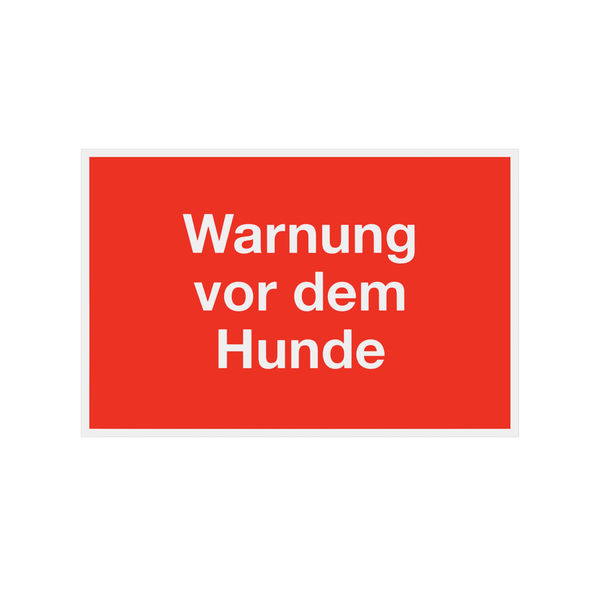 Schild Warnung vor dem Hund 200x300 mm