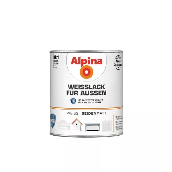 Weißlack f.Außen seidenmatt 750ml