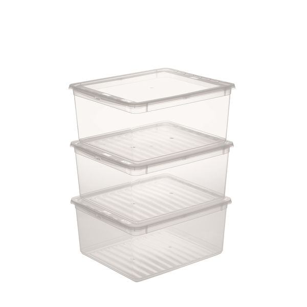 Clearbox Bea 3x18l transparent 39x33,5x18cm