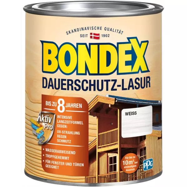 Bondex Dauerschutz Lasur weiß 0,75L