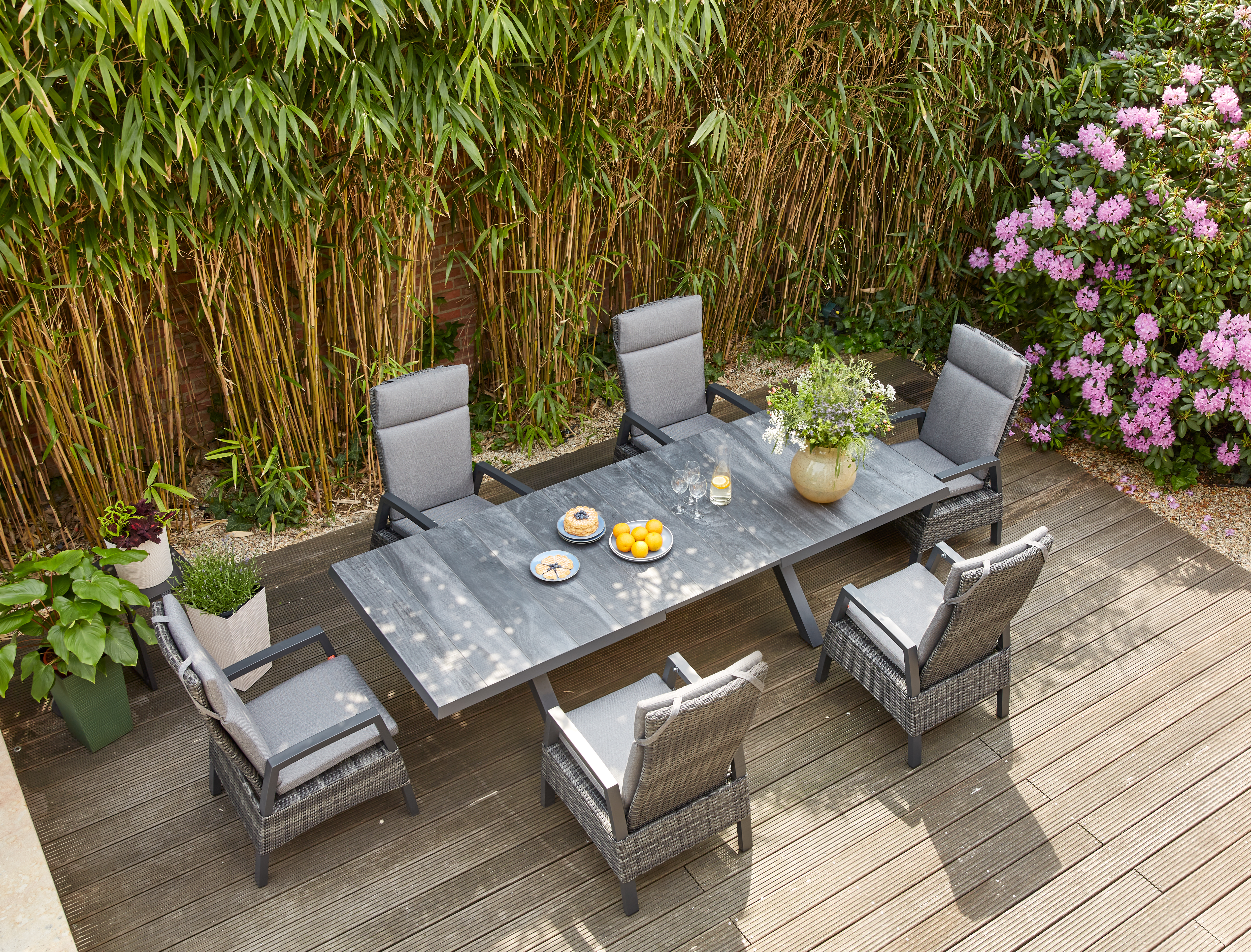 Siena Garden Dining Move Sessel Taranto inkl. Kissen, Anthrazit/Grau Siena Garden Dining Move Sessel Taranto inkl. Kissen, Anthrazit/Grau