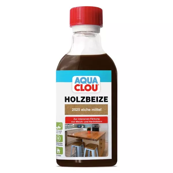 Aqua Holzbeize B11 Eiche mittel 250ml Clou Wasserverdünnbar