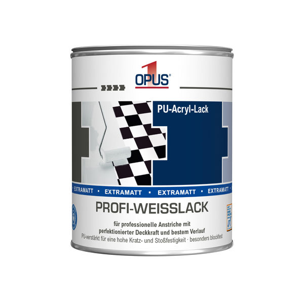 OPUS1 Profi Weisslack extramatt 2,5L wasserverdünnbar