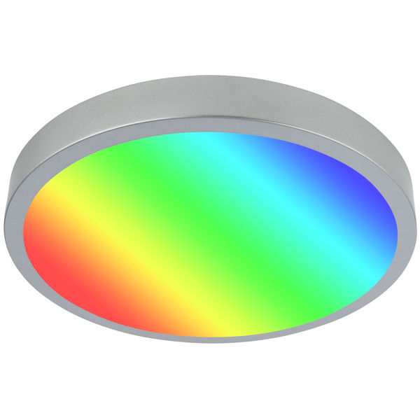 Aufbauleuchte RGBW LED silberfarbig 24W