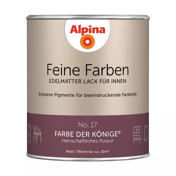 Buntlack Farbe der Könige matt 750ml Feine Farben