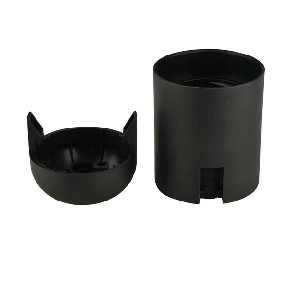 Lampen-Fassung schwarz E27 Glattmantel