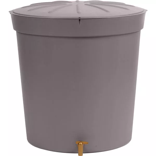 Regentonne Lanzarote rund komplett 300l graphite grey
