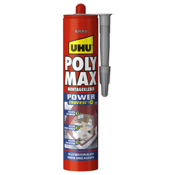 UHU Poly Max Power grau Kartusche 425g