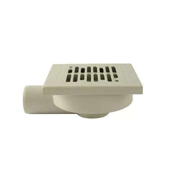 Badablauf 15x15 seitl.an DN 50 Größe 150x150mm