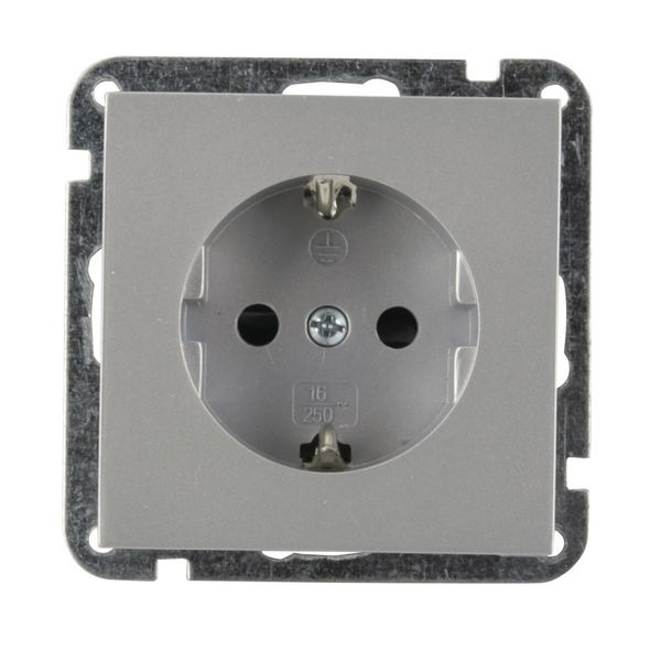 Steckdose mit KiSi Melbourne Serie703 silber