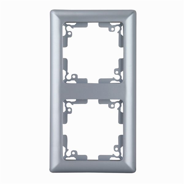 Abdeckrahmen 2f Genua silber