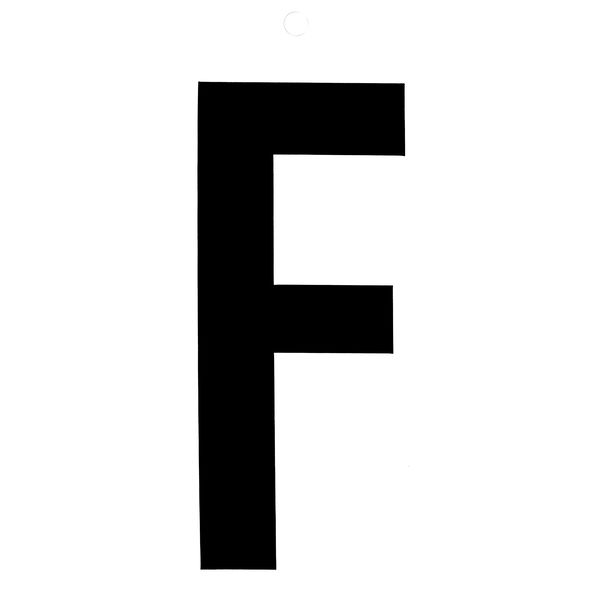 Klebebuchstabe F schwarz 100 mm