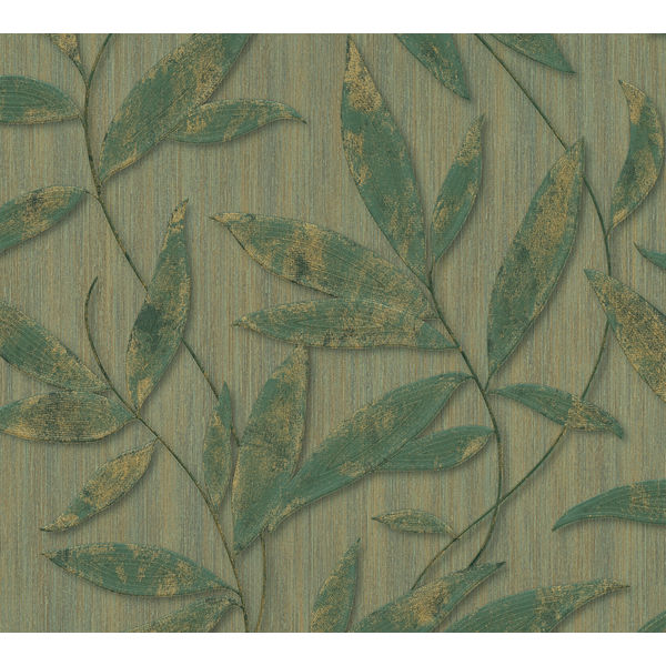 Vliestapete Siena Palmblätter grün