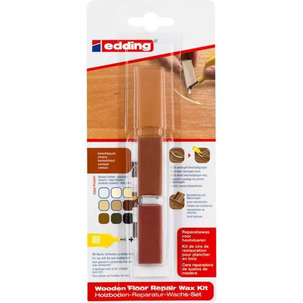 Edding Holzboden-Reparaturwachs kirschb. 3er Farbset