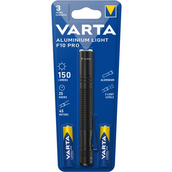 Taschenlampe Alu Light F10 Pro Varta inkl. Batterie