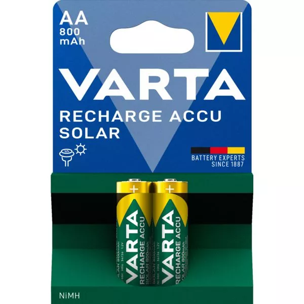 Akku Solar AA 800mAh 2er Varta Recharge im Blister