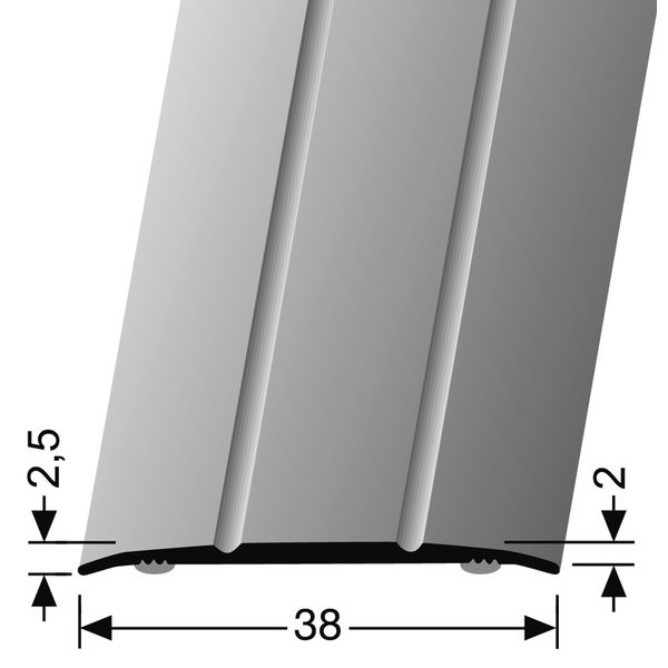 Übergangsprofil PF 438SK edelstahl 270cm Universal selbstklebend Aluminium elox-