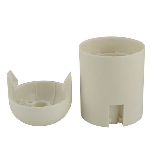 Lampen-Fassung Glattmantel E27 weiß