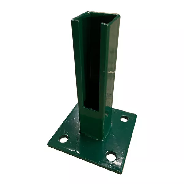 Montagefuß verz./grün 40x40 zum Aufdübeln f. Pfost Bodenpl.100x100mm